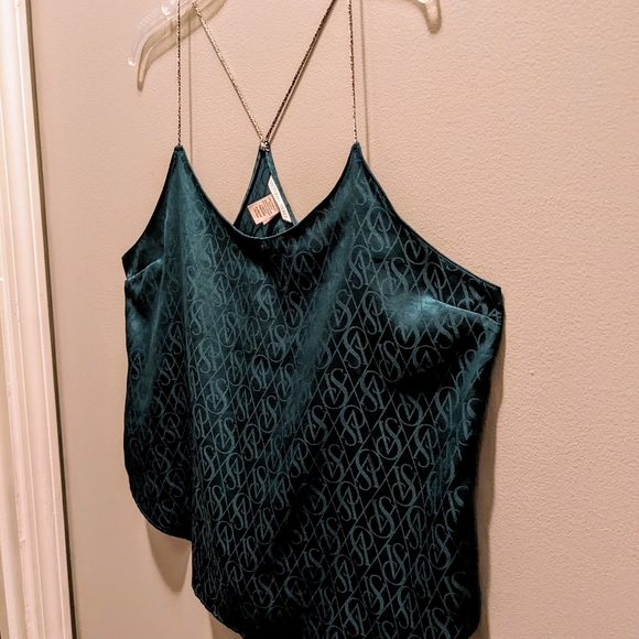 Victoria Secret Size XL Cami Top Animal Print Accent Intimate Sleepwear PJ Green - Picture 7 of 11